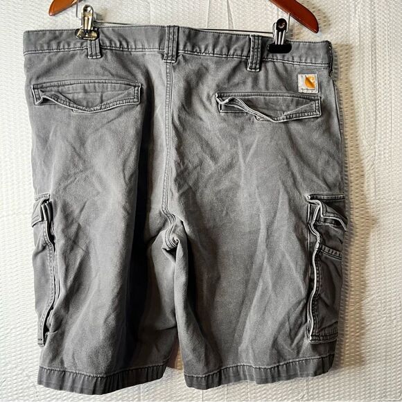 Carhartt Relaxed Fit Canvas Cargo Grey Shorts Size 42 - Picture 5 of 7